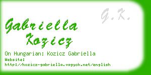 gabriella kozicz business card